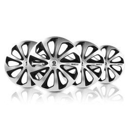 Sparco Tapacubos Sicilia Bicolor 14" Plata-Negro SPC1473SVBK 4 Unidades