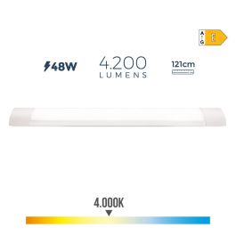 Edm Regleta LED 48W 4000K Luz Día 4200lm 121,3x3,1x12cm