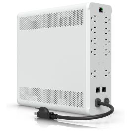 Ubiquiti UPS-Tower SAI Torre, 1 kVA / 600W, Línea Interactiva, Salida Seno, 10 Salidas, 120V, Blanco