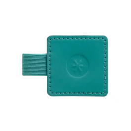 Antartik Portabolígrafo Autoadhesivo para Cuaderno Note con Elástico hasta 15 mm, Verde Aguamarina, Material PU, 40x40 mm
