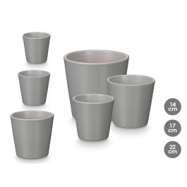 Set 3 Macetas Conica 14 17 22Cm Gris Mate Ibergarden Set 3 Macetas Conica 14 17 22Cm Gris Mate Ibergarden Precio: 15.49999957. SKU: B19ZZFZ22T