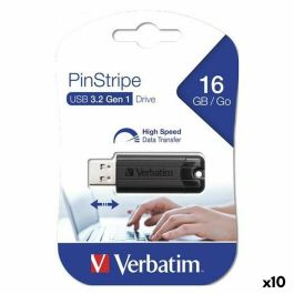 Pendrive Verbatim Pinstripe Negro 16 GB (10 Unidades) Precio: 59.78999983. SKU: B1DCFD2HFM