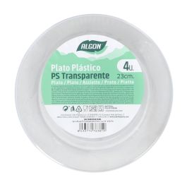 Set de 4 platos transparentes Algon 23 cm (24 Unidades) Set de 4 platos transparentes Algon 23 cm (24 Unidades)