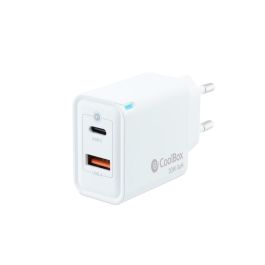 Coolbox Cargador USB Pared 30W con USB-C y USB-A, Carga Rápida GaN Coolbox Cargador USB Pared 30W con USB-C y USB-A, Carga Rápida GaN Precio: 13.50000025. SKU: B1GDEC3XZ6