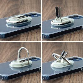 Innovagoods Soporte de Móvil Universal 3 en 1 V0103262 para Coche y Escritorio con Anillo Giratorio 360º Adhesivo 3M