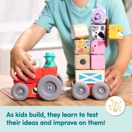 Melissa & Doug SPI6074894 - Bloques de Madera 'La Granja' para Niños - 56 Piezas - A partir de 2 años