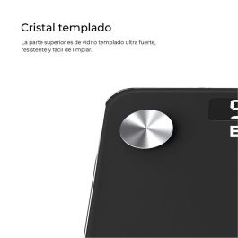 Edm Báscula de Baño Digital Inteligente Bluetooth Negra, Cuerpo Composición, Máximo 180 kg