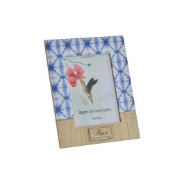 DKD Home Decor Marco de Fotos de Madera 18x13 cm Acabado Natural Azul y Marrón Colección Indigo Estilo Acuarela Atlántico Precio: 1.79000019. SKU: B16WE6YFLS
