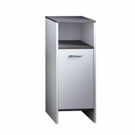 Trendteam smart living AUC4251014192977 Armario con Espejo, Gran Almacenamiento, Blanco/Plata Ahumado, 32x82x99 cm