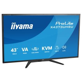 Iiyama ProLite X4373UHSU-B2 Monitor 43" (108 cm) 4K Ultra HD 3840x2160 VA, 60Hz, HDR10, USB-C 95W, Altavoces 14W, Negro