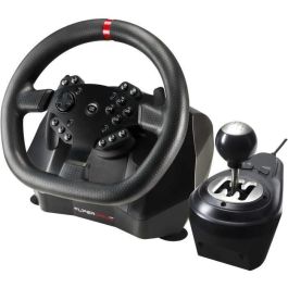 Subsonic GS950-X Volante de Carreras 900° con Palanca de Cambios Manual, 3 Pedales y Levas