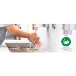 Avery AV_KITCOVID1_ES Señales Adhesivos Lavarse Las Manos 2 Hojas A4 Ultra Resistentes Al Agua Aceite Suciedad UV Exterior