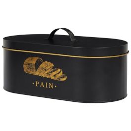 Cook Concept Caja Metal "Pain" Lounge - Negro mate con dorado, 34x18x17 cm Precio: 12.50000059. SKU: B1JHY4AFKN