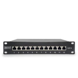 Digitus Patchpanel 1HE 12-Port Cat6 ClassE Apantallado Negro