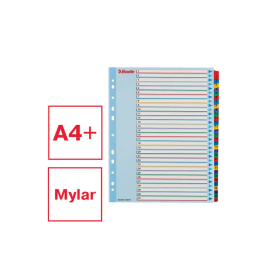 Indice Esselte Cartulina Mylar Borrable Numerico A4+ Pestañas 1-31 11 Taladros