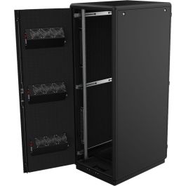 Lanview Logon RDLAK36U751BL Armario Rack 19" 36U Insonorizado 750x1000mm Negro con Puerta de Cristal 8mm, 9 Ventiladores, PDU y Estante