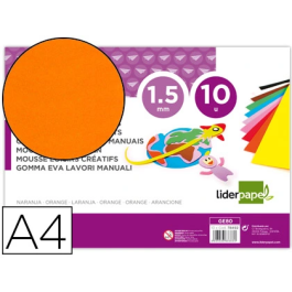 Liderpapel Goma Eva DIN A4 1.5mm Naranja Paquete de 10 Hojas Precio: 2.50000036. SKU: B1DTLGCXFA
