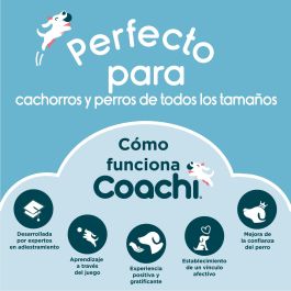 Coachi Pro Train & Treat Bag - Bolsa de Recompensas Grande para Adiestramiento y Paseo Perros Azul-Coral con Cierre Magnético y Bolsillo
