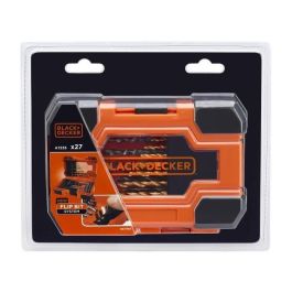 Black+Decker A7235 Kit 27 Accesorios Taladro y Atornillador: Brocas Madera, Hormigón, HSS-TiN y Puntas Destornillador