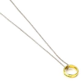 THE CARAT SHOP Colgante Anillo El Señor de los Anillos, Inspirado en la película, Cadena 62 cm, Aleación de zinc/Poliéster