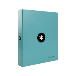 Antartik Carpeta 4 anillas 40 mm mixtas A4 forrada color menta