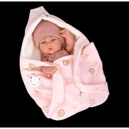 Muñecas Arias Muñeca 30 cm Natal Rosa C/Portabebe Cuerpo Vinyl Niña
