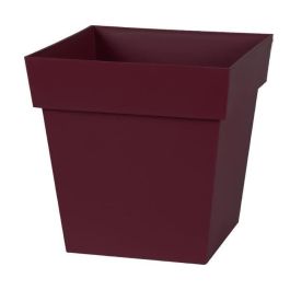 EDA TUSCANY Macetero Cuadrado 32 cm - Volumen 22 L - 32 x 32 x 32 cm - Rojo burdeos EDA TUSCANY Macetero Cuadrado 32 cm - Volumen 22 L - 32 x 32 x 32 cm - Rojo burdeos