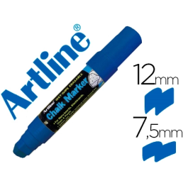 Artline Rotulador Pizarra EPW-12 mm para Pizarras Negras y Verdes, Cristal, Plástico. Uso Exterior/Interior. Trazo 12 mm. Color Azul. Precio: 34.59000017. SKU: B12PRZC2B4