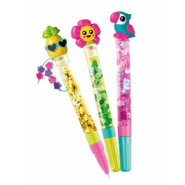 Clementoni CLE8005125187904 - Mini Taller 'Crea Tus Bolígrafos' con Tema Tropical - Set 3 Bolígrafos Personalizables - Niños +6 Años