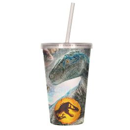 SD TOYS Vaso lenticular 3D Jurassic Park 50ml con tapa enroscable