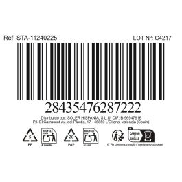 Inde Plato Llano Negro Arosa Serie Clara 27 cm Ø, Pieza de 20 cm, 850 g (12 Unidades)