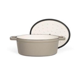 Livoo MEP129G Cacerola ovalada de hierro fundido Gris