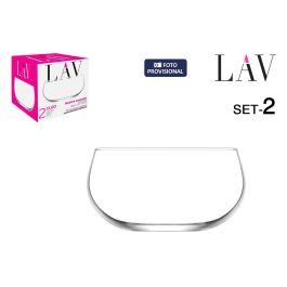 LAV Set 2 Boles Cleo 620 cc - Vajilla de Cristal para Cocina y Mesa (diámetro 11,5 cm x altura 6,5 cm) (6 Cajas)