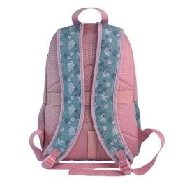 Toybags Mochila Infantil Stitch Rosa Adaptable a Carro, Espaldera Acolchada y Pom-Pom, Textil, 30x24x8cm, +7 Años