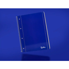 Liderpapel Cuaderno Espiral A4 Micro Serie Azul Tapa Blanda 80 Hojas Liso con Margen 4 Taladros Azul 80gr