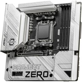 MSI Placa Base B650M PROJECT ZERO, AMD AM5, Chipset B650, DDR5, Wi-Fi 6E, Bluetooth 5.3, Micro ATX - 911-7E09-007