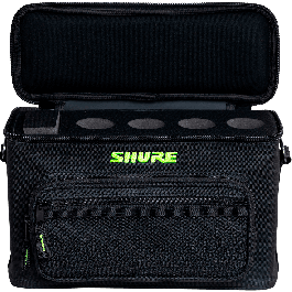 SBG Funda de Transporte Acolchada de Nylon 600D para 4 Micrófonos con Correa y Bolsillo Exterior - 33x21x15.25cm
