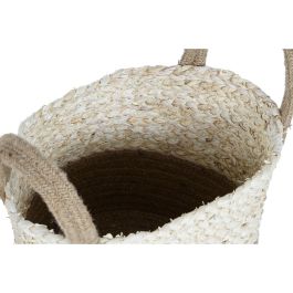 Juego de Cestas Home ESPRIT Natural Marrón claro Yute Fibra de maíz Moderno 40 x 40 x 41 cm