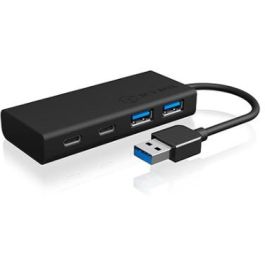 ICY BOX IB-HUB1426-U3 USB 3.0 Hub de 4 Puertos: 2x USB-C y 2x USB 3.0