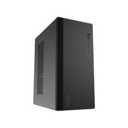 MSI PRO SHIELD M100P Carcasa de Ordenador Midi Tower Negra para PC, soporta Micro-ATX/Mini-ITX, bahías 2.5/3.5", ventilador 80mm