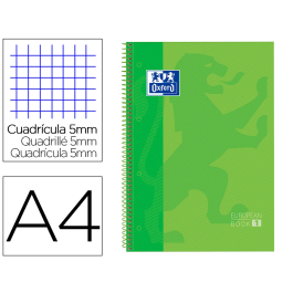 Oxford Cuaderno Classic Europeanbook 1 Write&Erase A4+ 5x5mm Microperforado Tapa Extradura Verde Manzana (Set 5) (Set de 5) Precio: 21.78999944. SKU: B12JC5MQ66