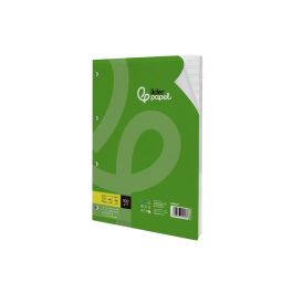 Recambio Liderpapel A4 100 Hojas 100 gr-M2 Pauta 3,5 mm Con Margen 4 Taladros