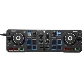 Hercules 4780884 Controlador DJ Starlight USB con 4 pads, 4 modos, tarjeta de sonido integrada, 2 canales y Serato DJ Lite Negro