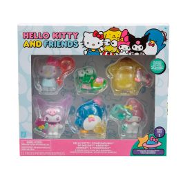 Famosa Hkt11000 Set de Figuras de Colección Hello Kitty, Pack 6 unidades de 5 cm con Kuromi, Pompompurin, My Melody, Keroppi y Tuxedo Sam