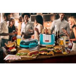 Ariete 206/01 Máquina para Hot Dog Party Time, Automática, Caliente, Capacidad 2 Bollos, Color Azul