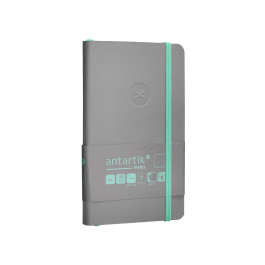 Antartik Cuaderno A6 Tapa Blanda Hojas Lisas Gris y Turquesa 100 Hojas 80gr FSC
