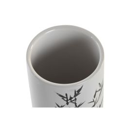 Vaso Oriental DKD Home Decor Blanco Negro 7.6 x 11 x 7.6 cm