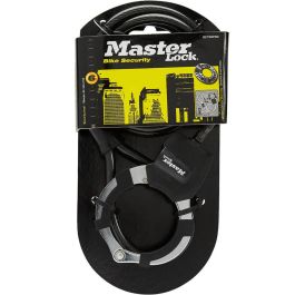 Master Lock Cable de Bloqueo con Llave de Seguridad Antirrobo para Bicicletas, Patinetes y Cochecitos - Acero Trenzado 1 m x 8 mm