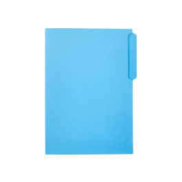 Liderpapel Subcarpeta Cartulina Folio Pestaña Izquierda 240g/m2 Azul
