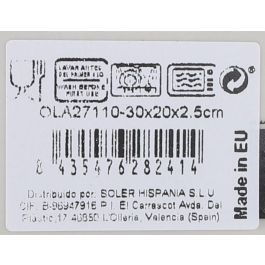 La Mediterranea Fuente Ovalada Olaf Nordic Brillo 30 x 20 x 2.5 cm (12 Unidades)